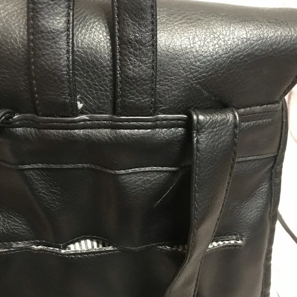 Christian Siriano Black Faux Leather Backpack - Image 4