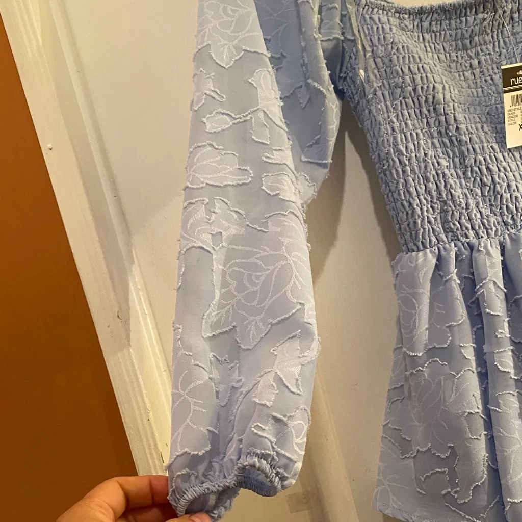 Rue21 Sky Blue Long Sleeve Romper Dress - Image 3