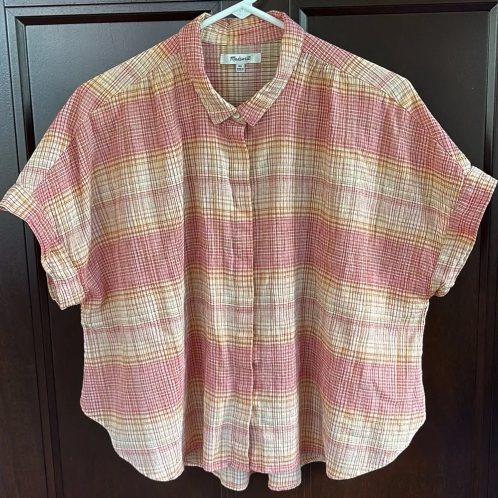 EUC Madewell Hilltop Shirt Ombré Shirt Size XL Retail $75.00 - Image 5