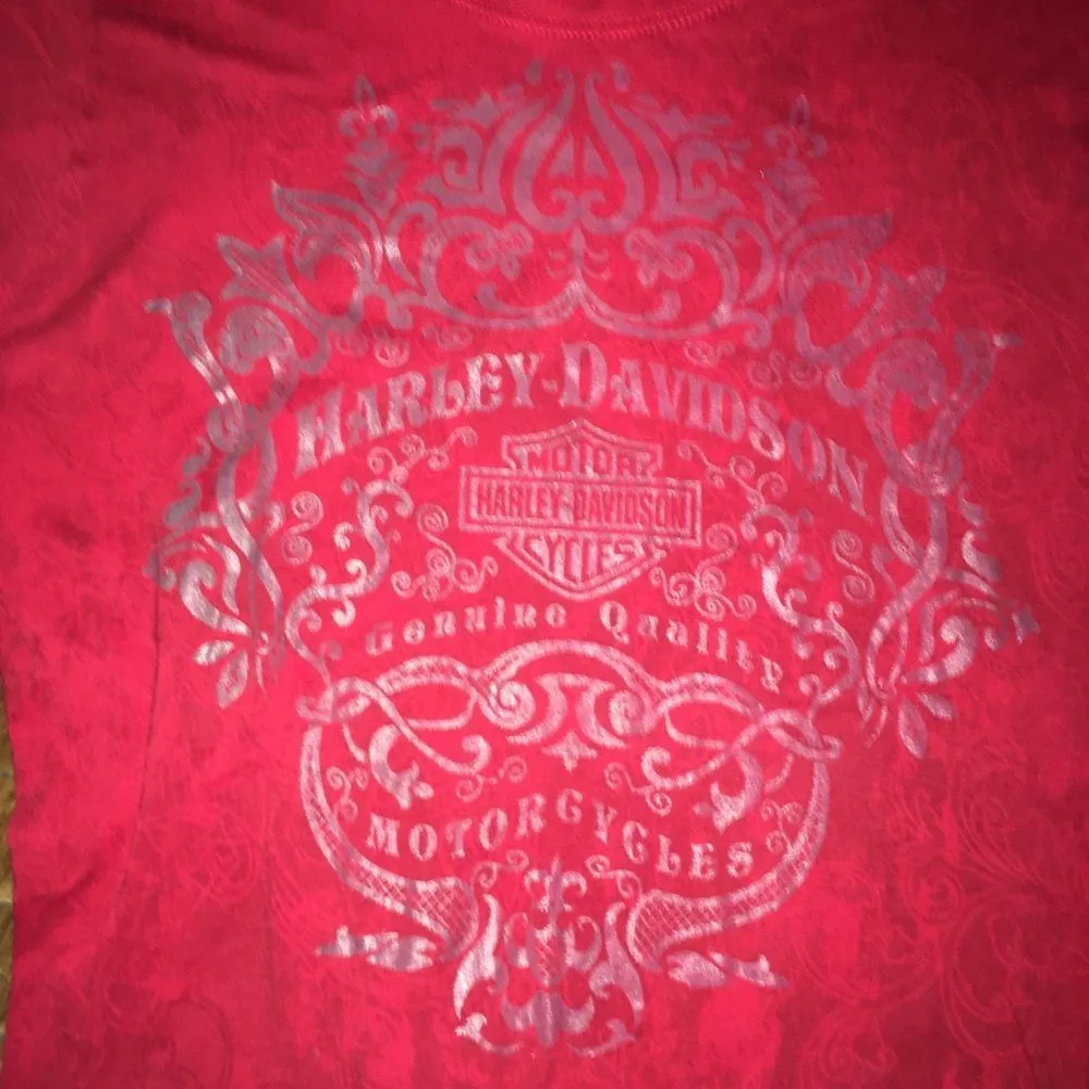 St Joseph MO Harley Davidson XS/S Top Red - Image 2
