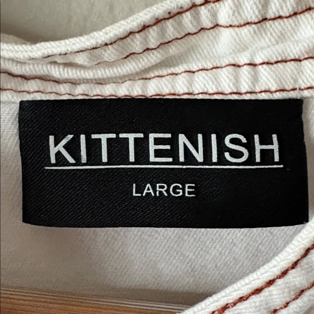 Kittenish White Denim Romper - Image 5