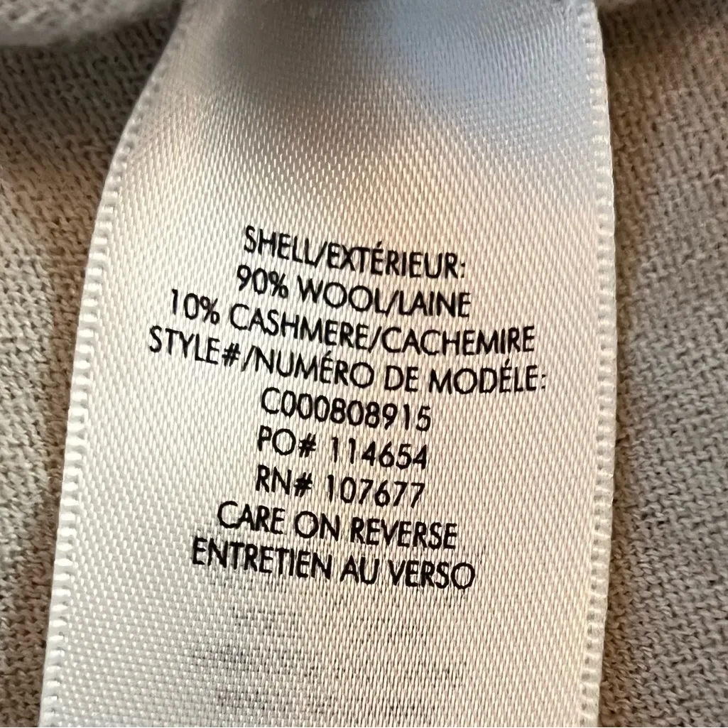 Alice + Olivia Sharry Tan Cashmere Wool Blend Sleeveless Cowl Neck Sweater S - Image 6