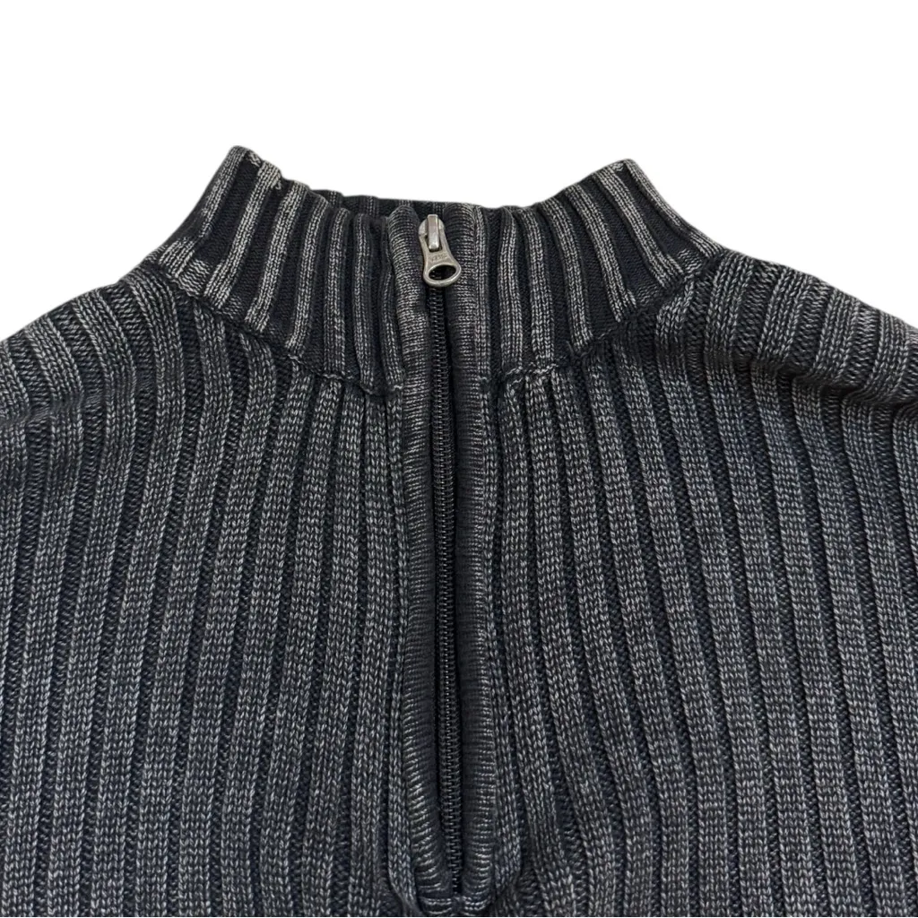 Arizona Y2K Ribbed Longline 1/4 Zip Mock Neck Sweater - Image 3