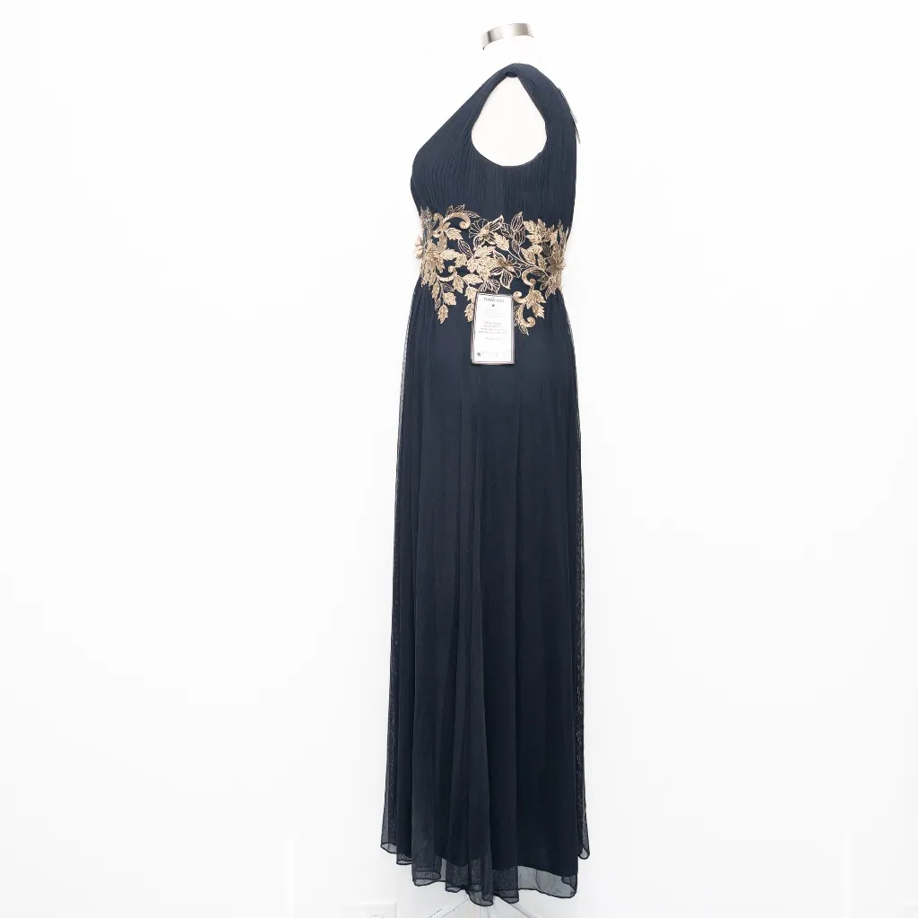 Betsy & Adam. New! Casey V-Neck Chiffon Flowy Gown - Image 6