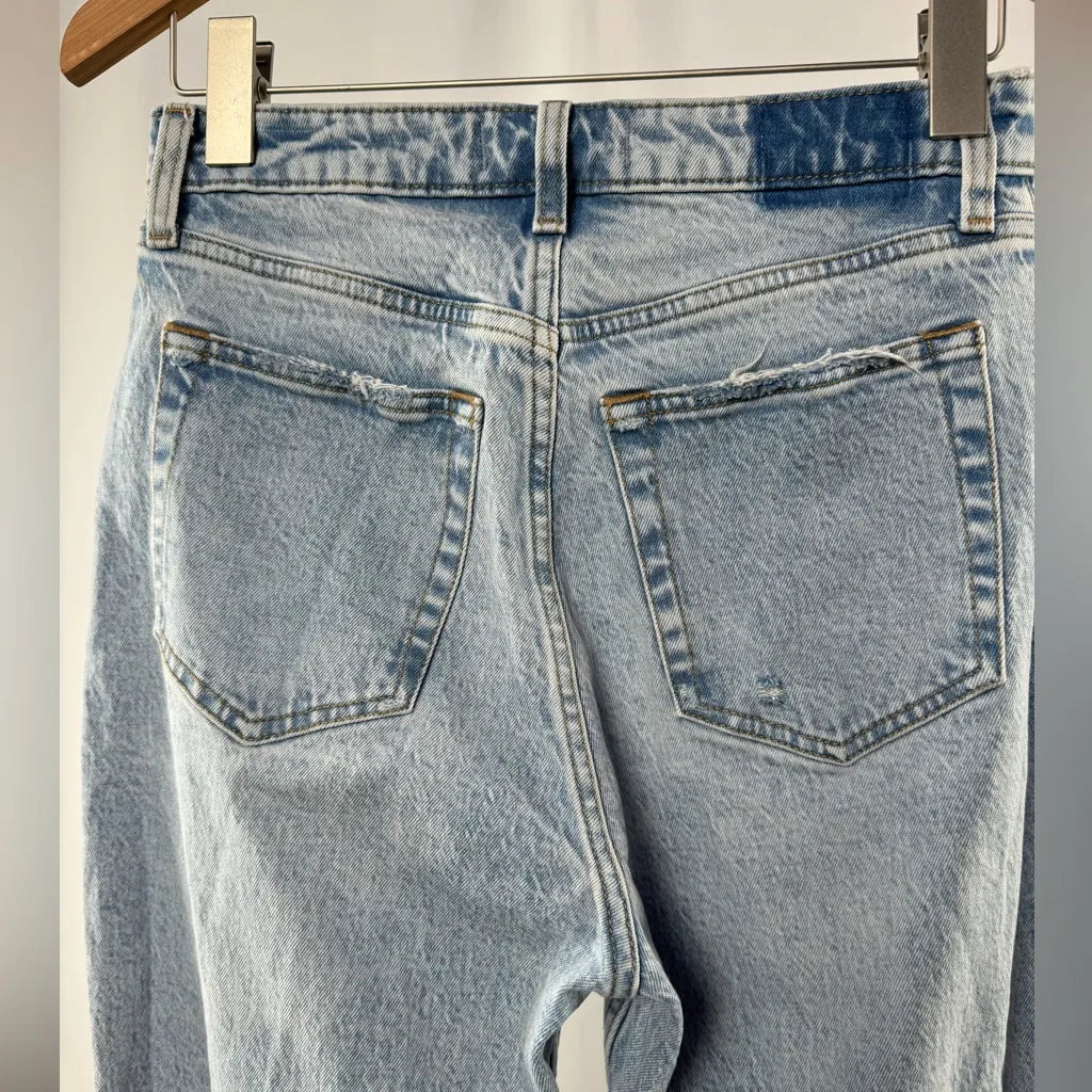 Abercrombie & Fitch Distressed The Dad High Rise Jeans‎ in Blue Size 27 - Image 6