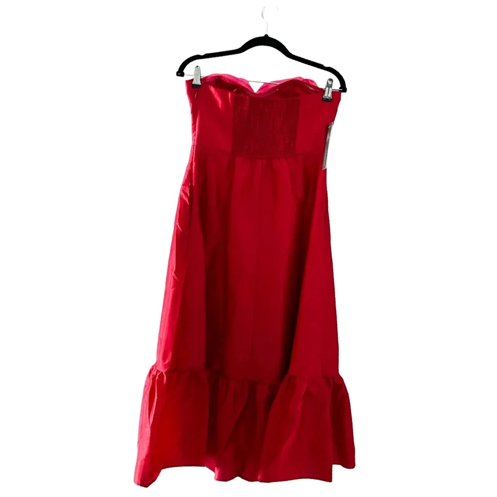 NWT HUTCH Strapless Heart Red Maxi Bold Ruffle Dress Sz 8P - Image 5
