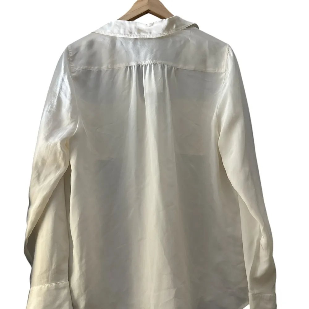 NWT J. Crew Silk Ivory Long Sleeve Button Up Blouse - Image 2