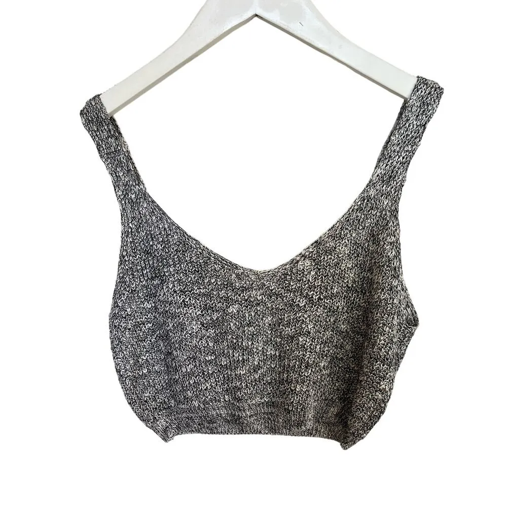 Love Riche Black Knit Crop Top Large - Image 2