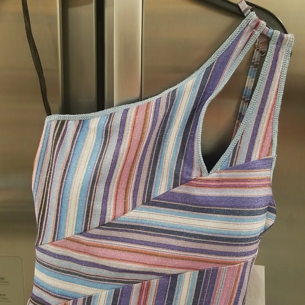 💕BECCA South Coast Arabella One Shoulder One Piece Swimsuit Starry Night M NWT - Image 11