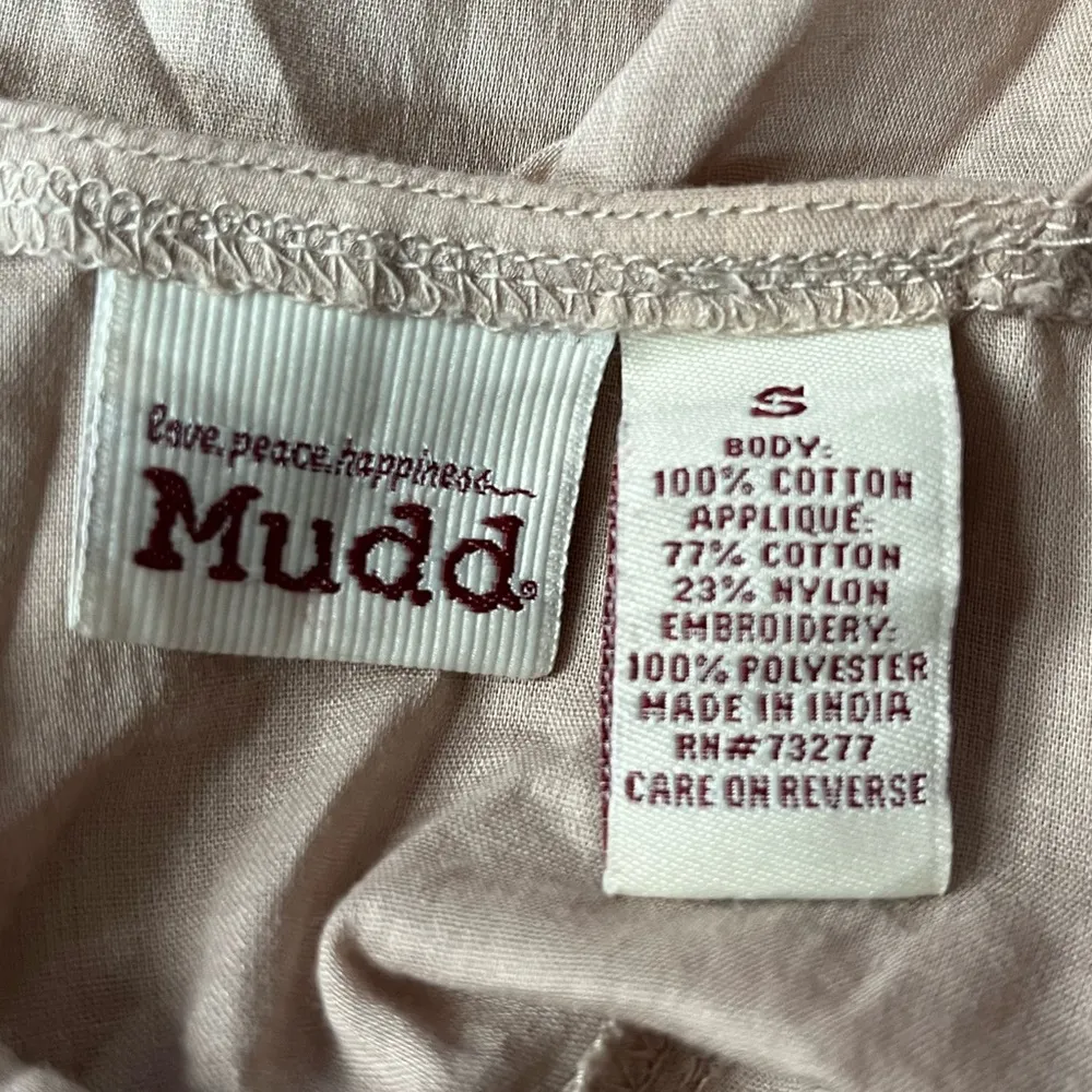 Mudd Embroidered Tank Top Tan Size Small - Image 4