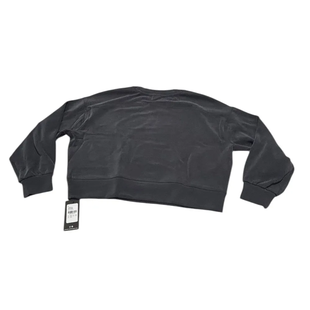 Lululemon Perfectly Oversized Cropped Crew softstreme size 6 small black - Image 6