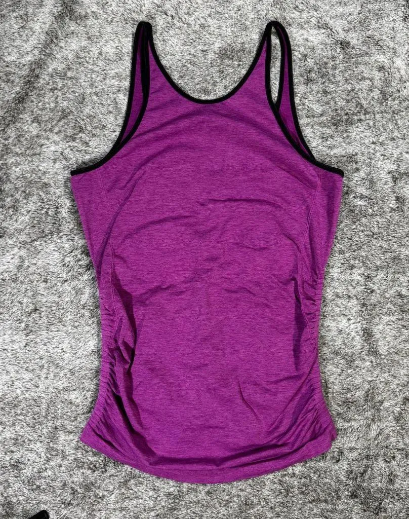 Lululemon In The Flow Tank Sz 4/6 Heathered Regal Plum - Image 3