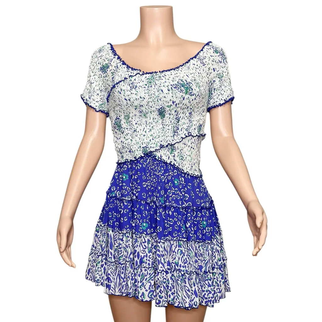 POUPETTE ST BARTH Soledad Mini Dress, Blue St Tropez, Small - Image 6
