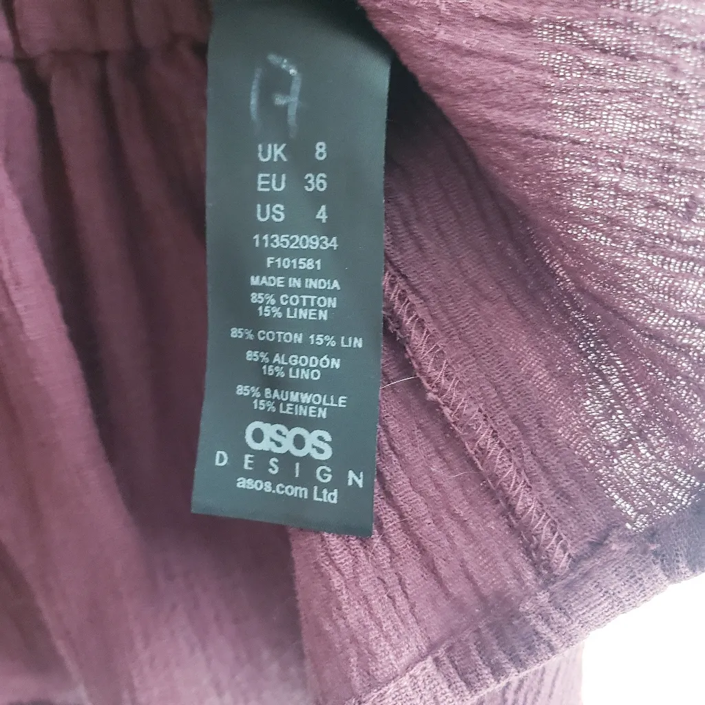 ASOS  Textured Plunge Short Sleeve Blouse - Image 8