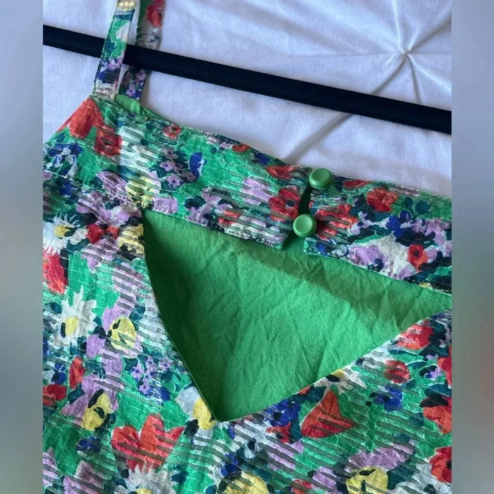 Maeve By  Green Floral Quinn Textured Cami Blouse SIZE 12 - Image 9