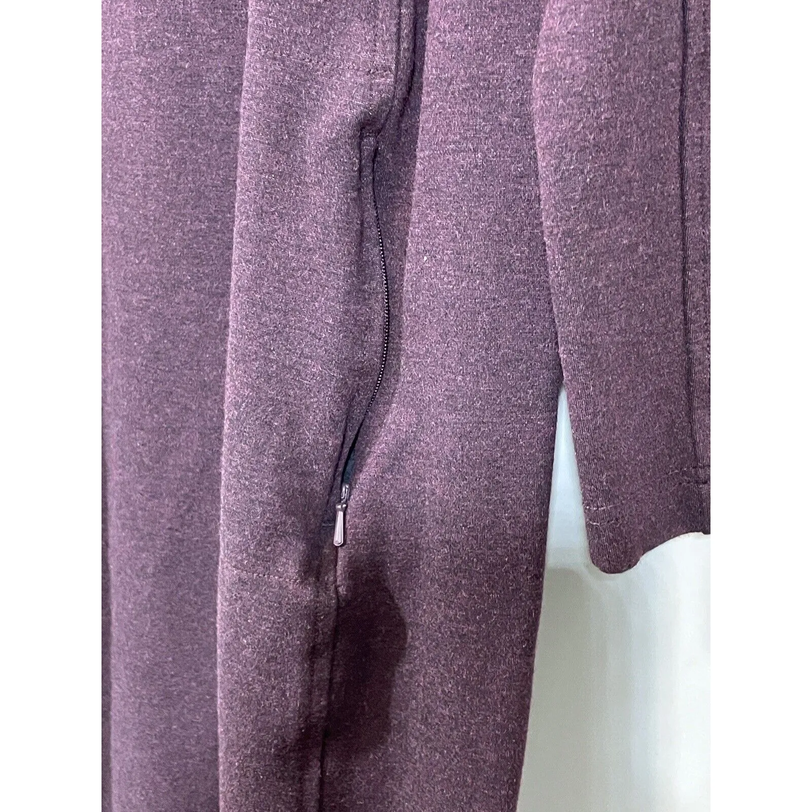 DULUTH TRADING CO Women’s Large Wearwithall Ponte Knit Burgundy Dress - Image 3