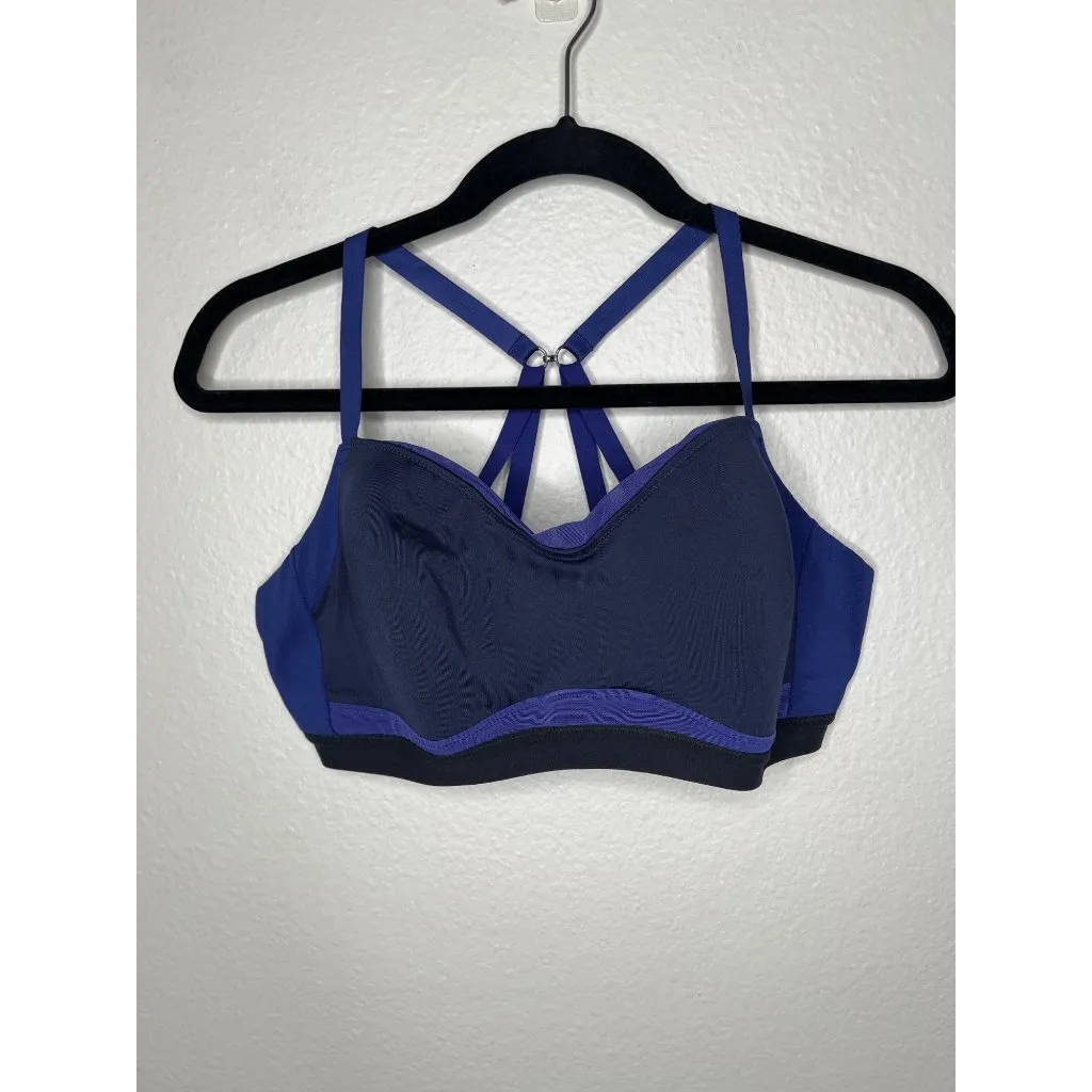 Brooks Womens XL Fineform Crossback Sports Bra Navy Blue - Image 2