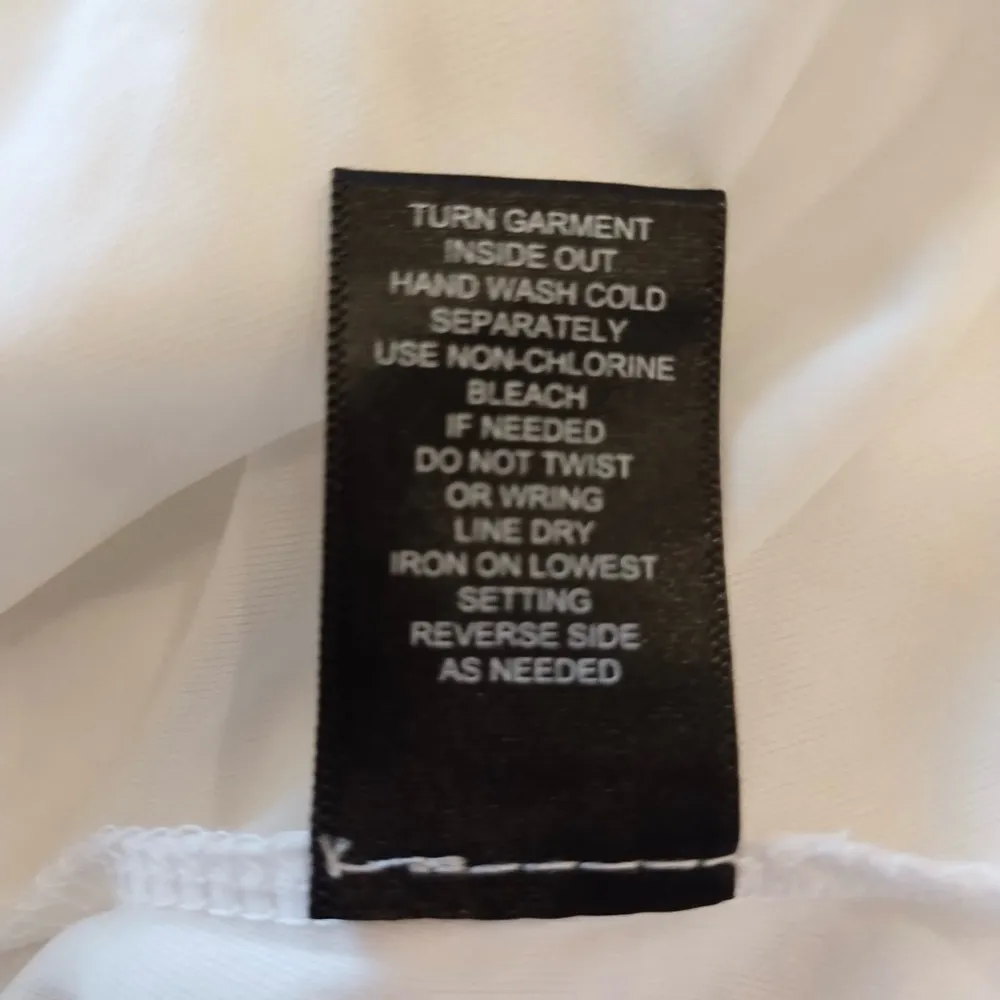 Trixxi Eyelet Ruffled Dress Juniors White V-neck Adjustable Strap Size Small - Image 5