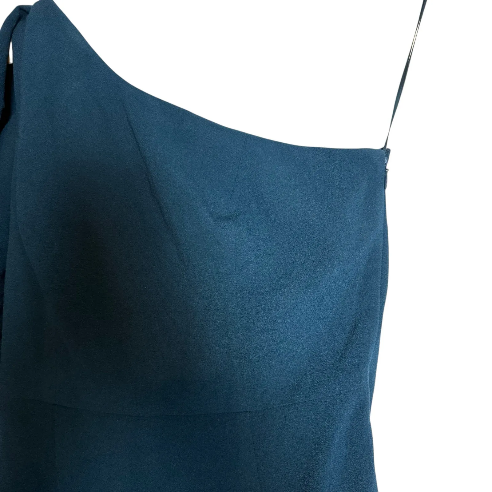 Dress the Population Teal Blue Tiffany One Shoulder Bow Sheath Dress Large - Image 8