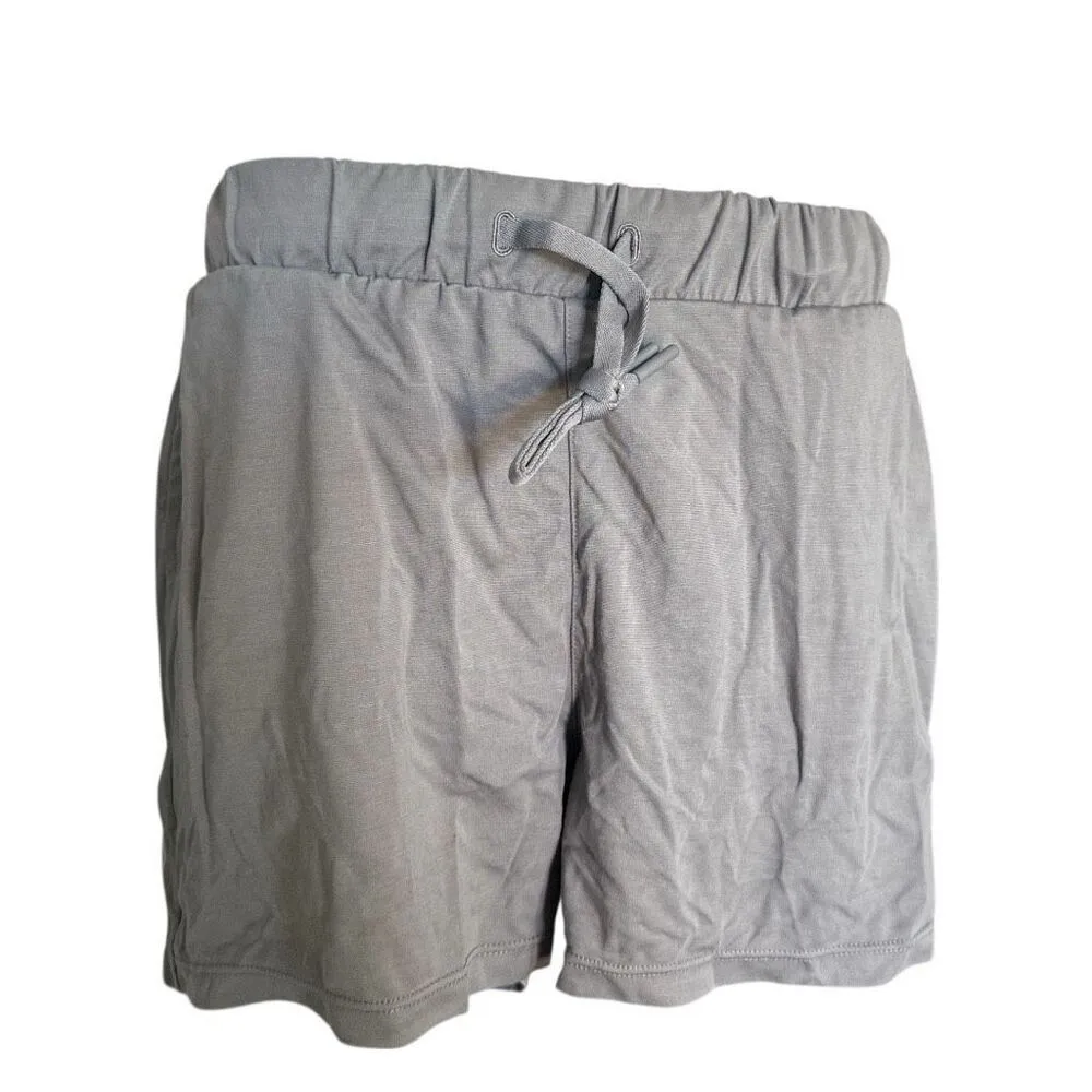 NWT Womens Baleaf Gray Pull-On Waist Drawstring Athletic Dri-Fit Shorts - Sz M - Image 3