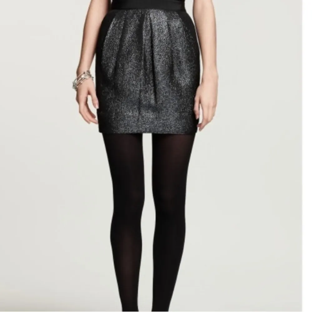 Leifsdottir Anthropologie Metallic Tulip Mini Skirt Size 6 - Image 3