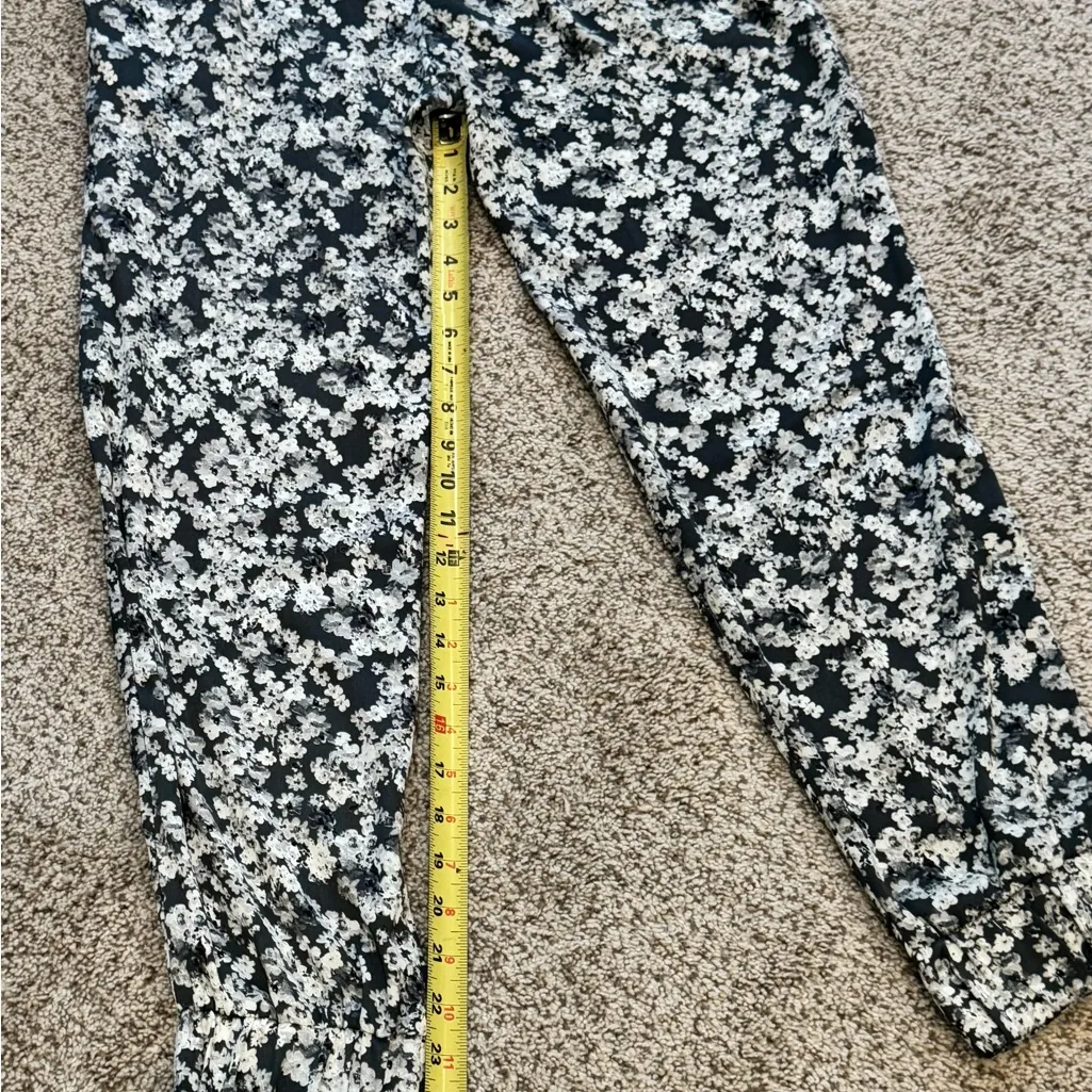 Zara Trafaluc Floral Jogger Pants M | Y2K Silky Lounge Elastic Waist - Image 9