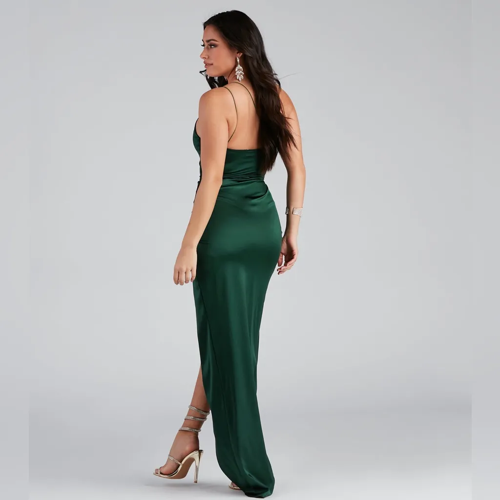 Windsor  Emerald One-Shoulder Gown - Image 2