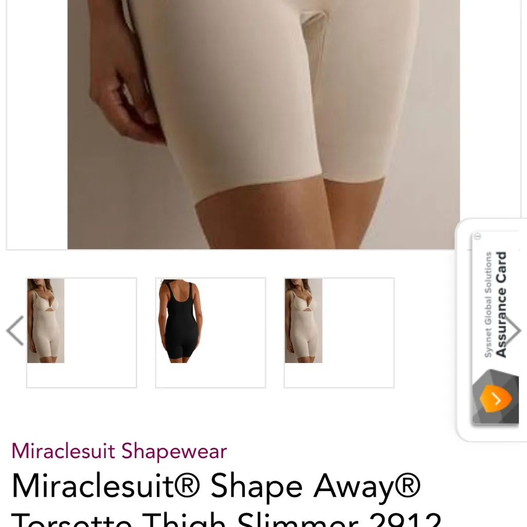 Miraclesuit Extra Firm Tummy-Control Shape‎ Away Torsette Thigh Slimmer 2912 XL - Image 2