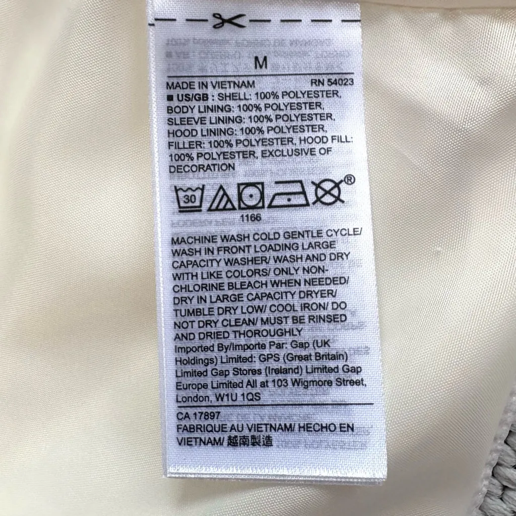 Gap Faux Fur Trim Hooded Quilted Puffer Jacket in Carls Stone Medium - Image 12