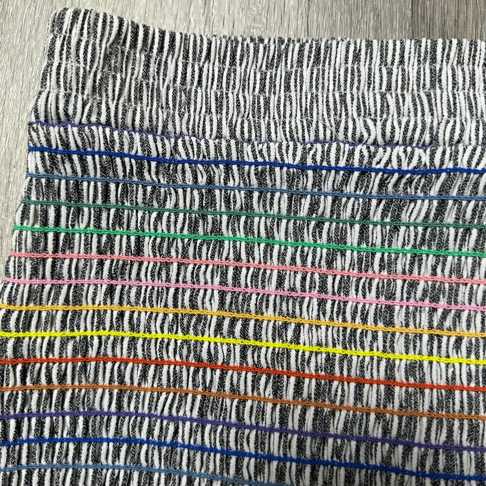 Storia Rainbow Stripe Smocked Skirt NEW - Image 2