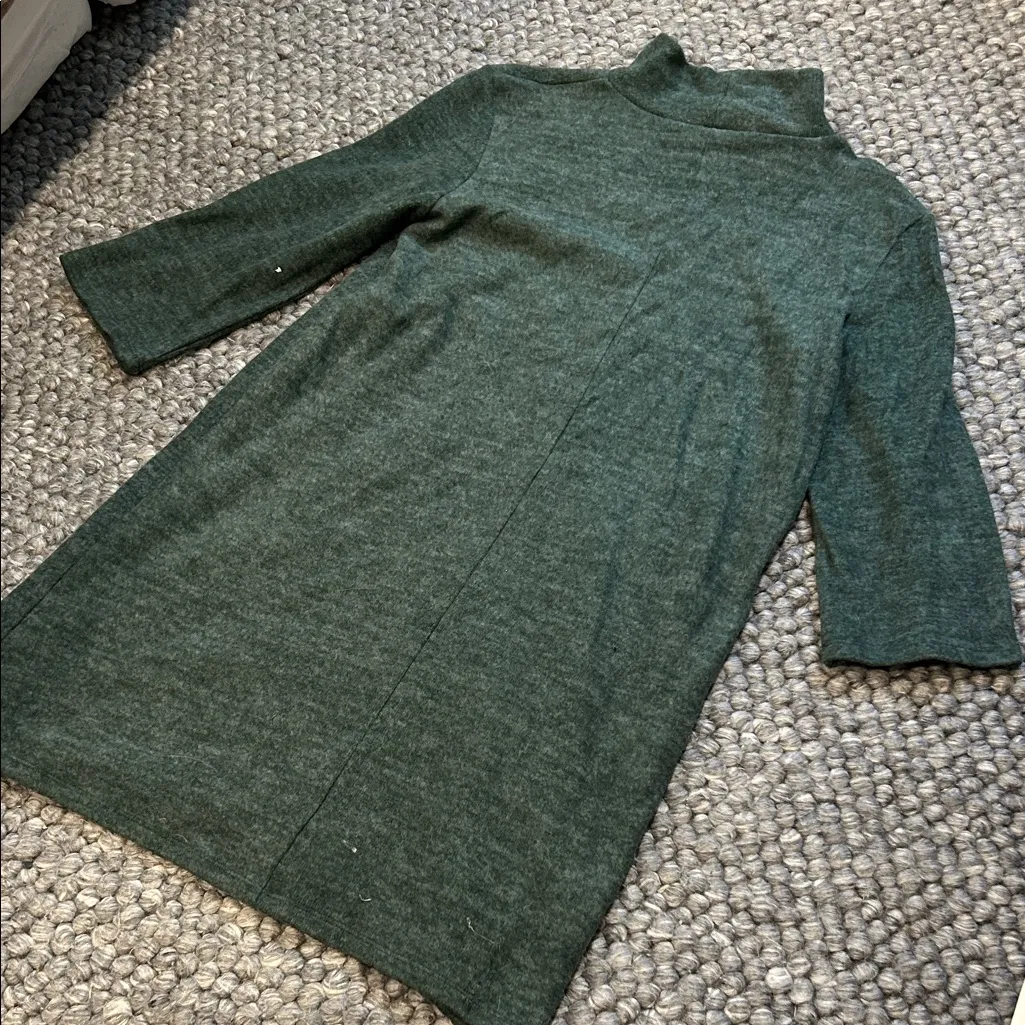 ZARA  Green Cozy Oversized LS Turtleneck Dress Size Medium - Image 7