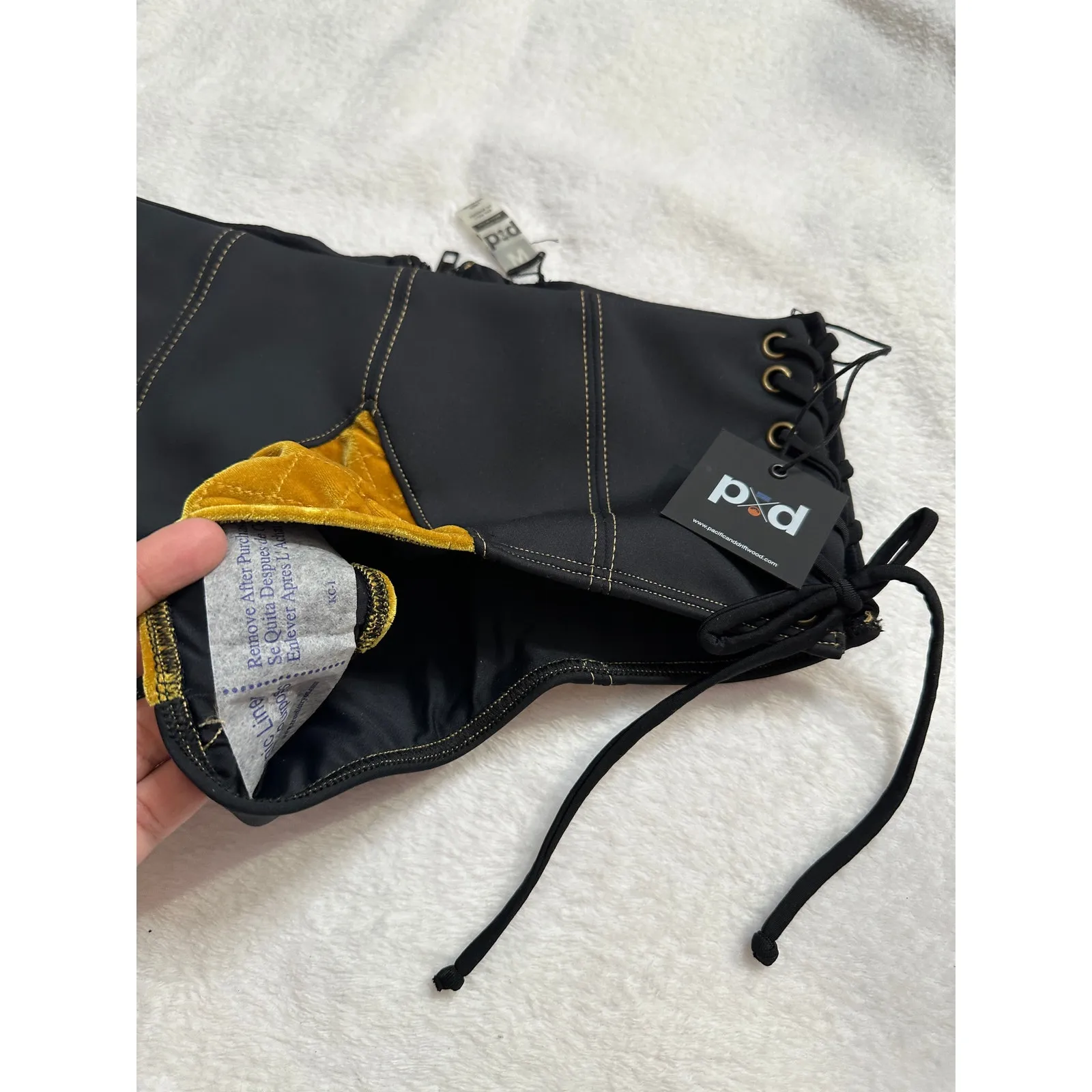 Pacific & Driftwood The Soft Machine Bikini Bottom Womans Medium NWT Black - Image 9