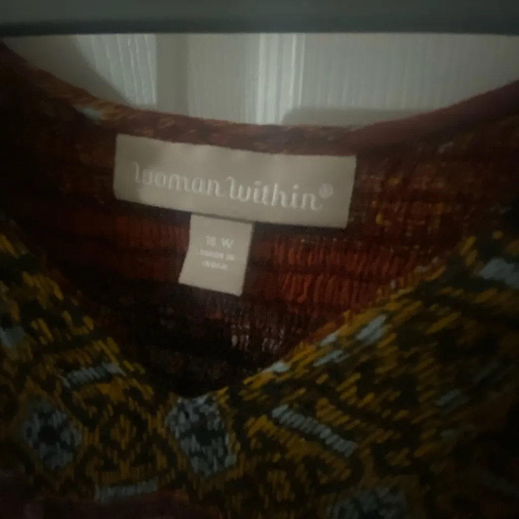 Woman Within  Multicolor Patterned dress - Image 2