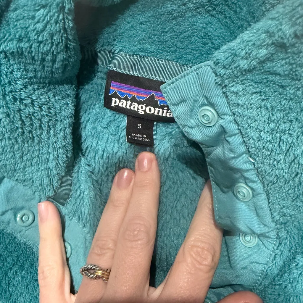 Patagonia Teal retool Fleece Pullover small - Image 3