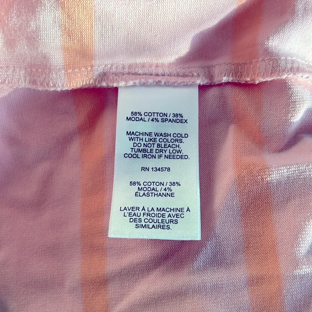 Vineyard Vines PINK Striped Tee, Size Small EXCELLENT! - Image 6