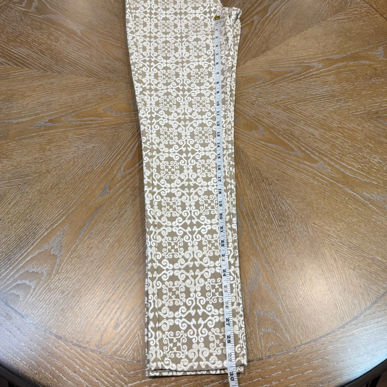 J McLaughlin Patterned Pants Jeans‎ Tan White Size 8 - Image 9