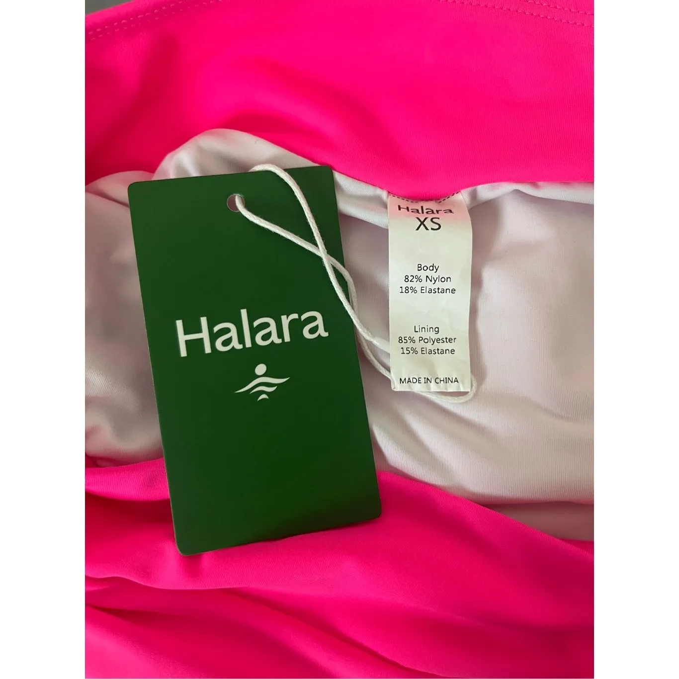 Halara Hot Pink Crossover High Waist Bikini Bottom Size XS New With Tag‎ - Image 3