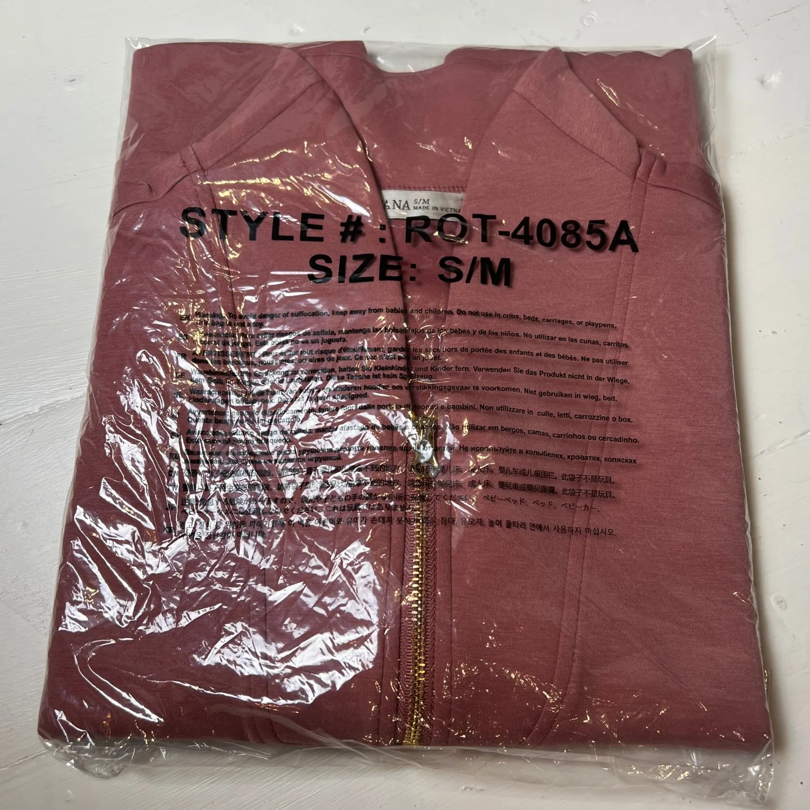 Zenana Women's S/M Winter Rose Scuba Half Zip Short Sleeve Top Casual Chic - Image 9