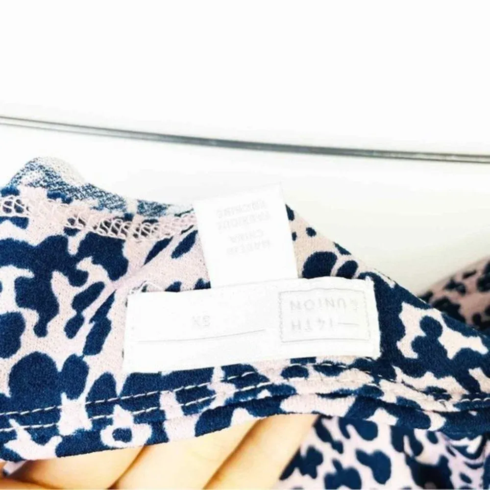 14th & UNION Purple Pink Leopard Print Midi Skirt‎ Size 3X - Image 5