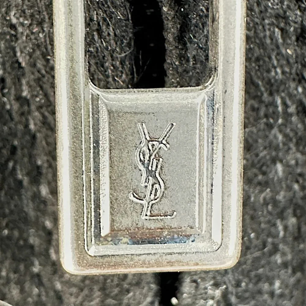 Yves Saint Laurent | 39 | YSL Black Suede Leather Stiletto Heel Platform Bootie Size 9 - Image 7