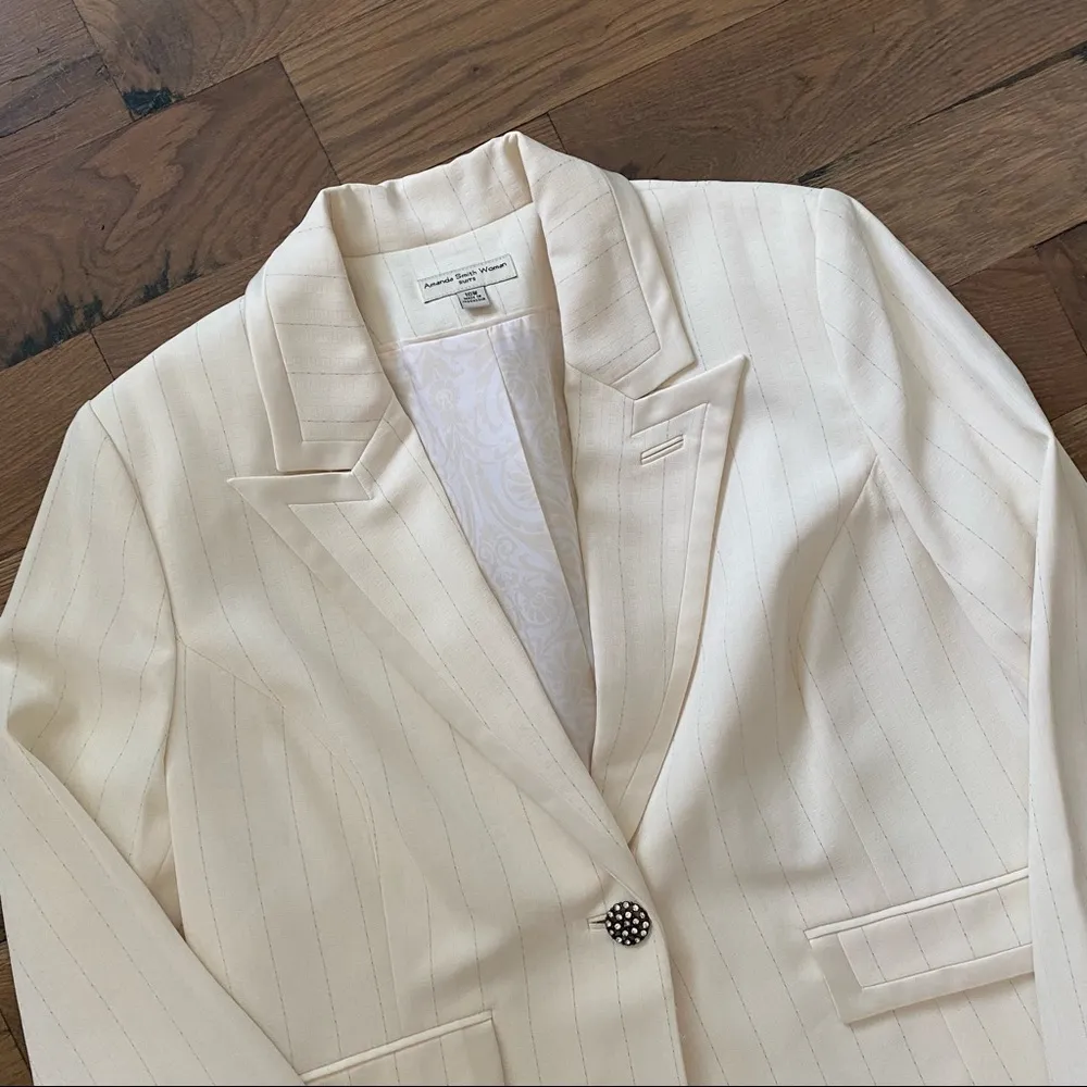 Amanda Smith Suit NWT Pinstripe Blazer Jacket Size 16 - Image 3