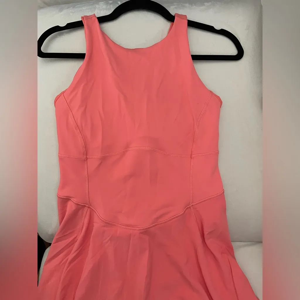 Lululemon Court Crush Dress Raspberry Cream Shorts underneath No Pads Size 8 - Image 13