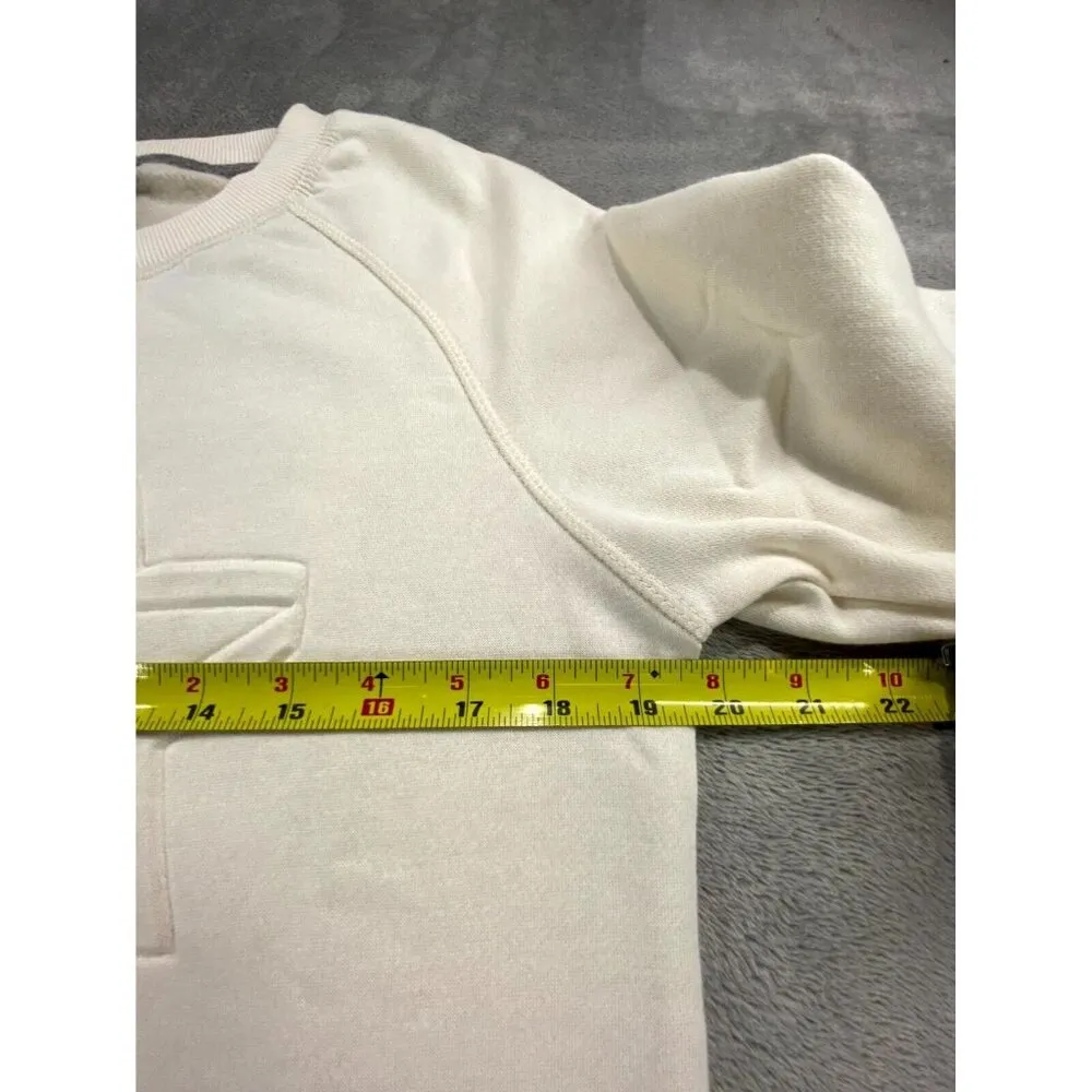 Starter Sweatshirt Women's Medium Cream Fleece Lined Authentic Fit Raglan Sleeve - Image 5