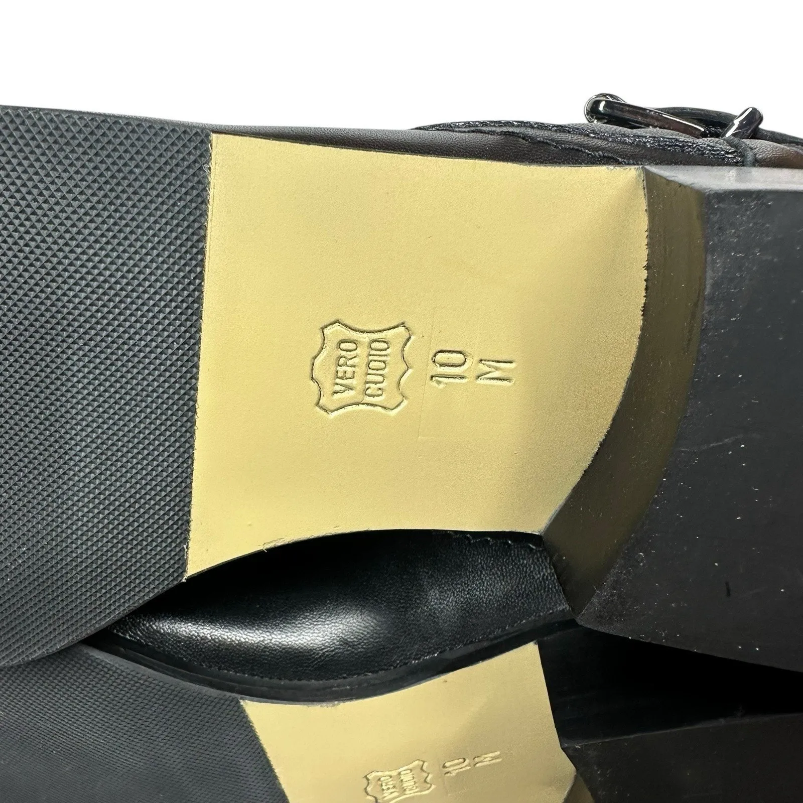 Chicos Boots Womens 10M Black Leather Quilted Mid Calf Zip Buckle Moto - Image 10