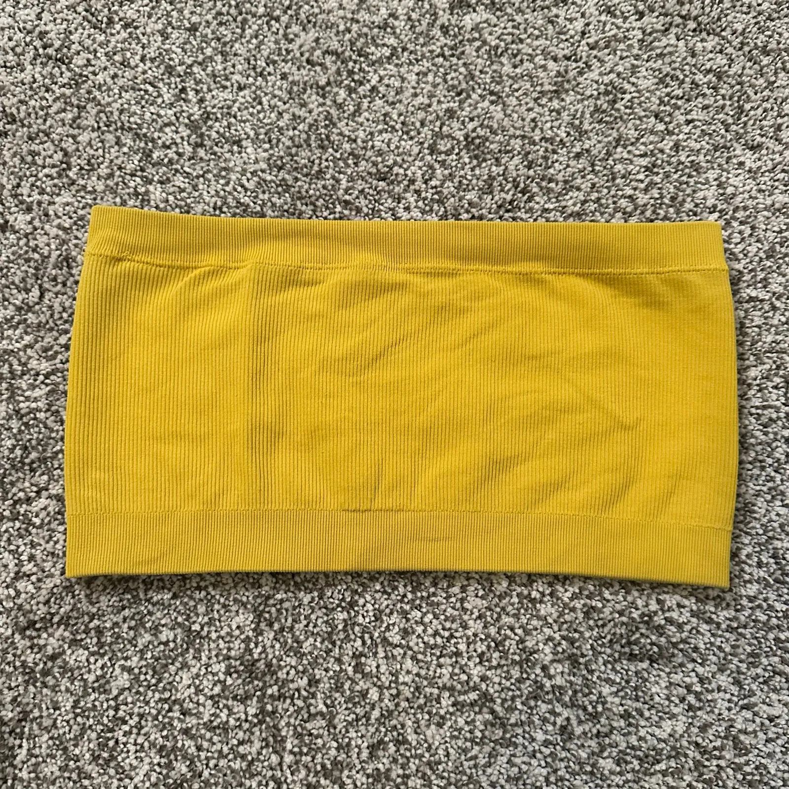 SET yellow strapless bandeau bra top size S - Image 3