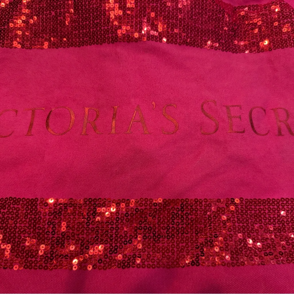 Victoria's Secret Y2K Large Tote Bag With Sequin Accents - Image 2