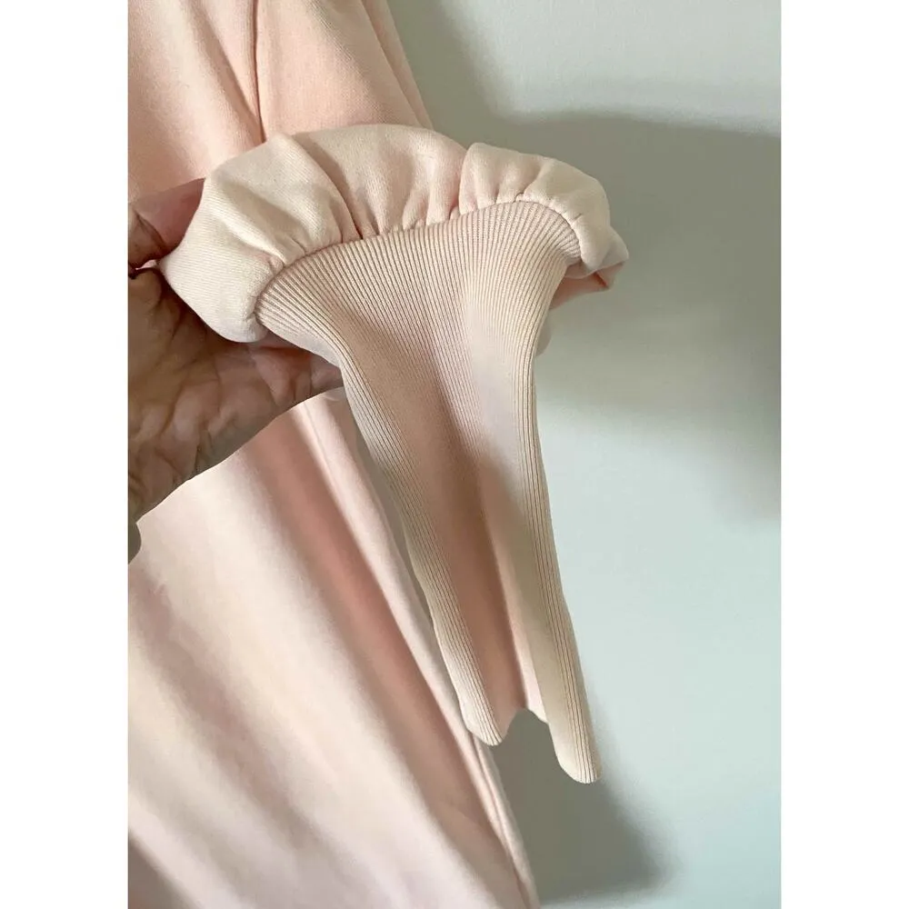 J. Crew Original Cotton Terry Puff-sleeve Sweatshirt Dress Pink Size XS NEW - Image 5