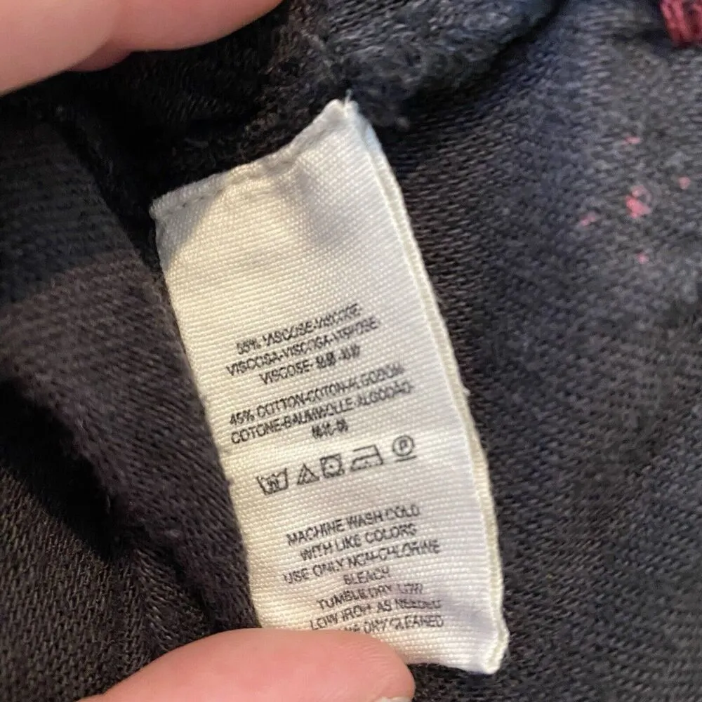 Free People Black Red Embroidery Short Sleeve Romper Size Small missing a hook - Image 7