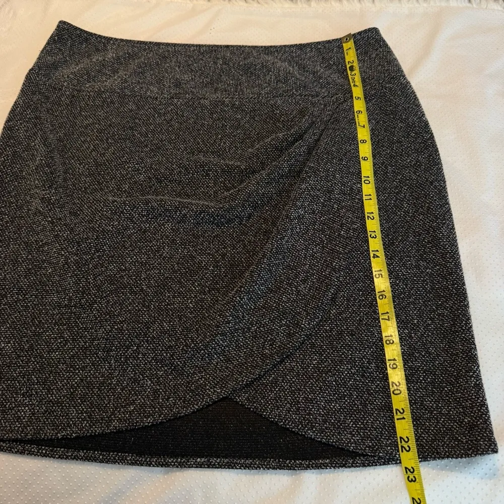 Lane Bryant Draped Tulip Skirt Tweed Black Gray Women’s Size 18 Faux Wrap - Image 7