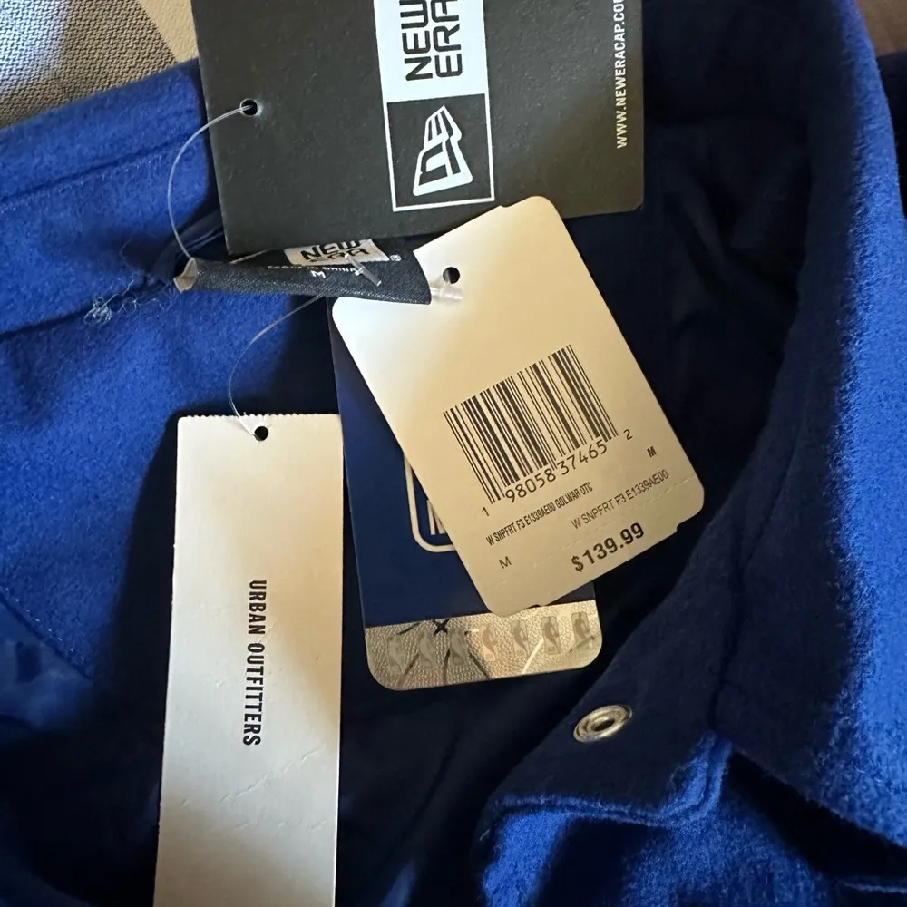 New Era Blue Varsity Jacket Collegiate Style Size M - Image 7